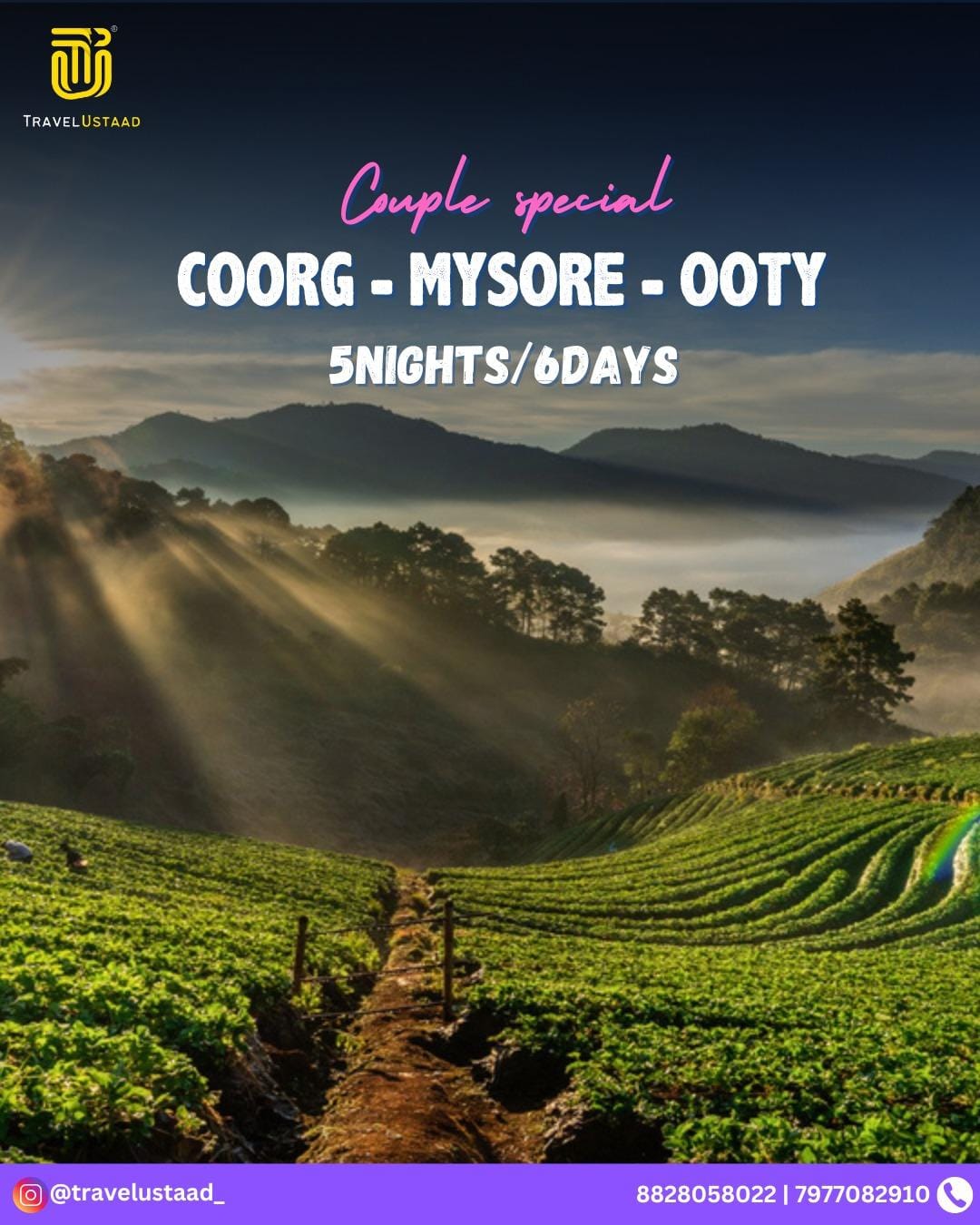 Coorg - Mysore - Ooty Couple Package 