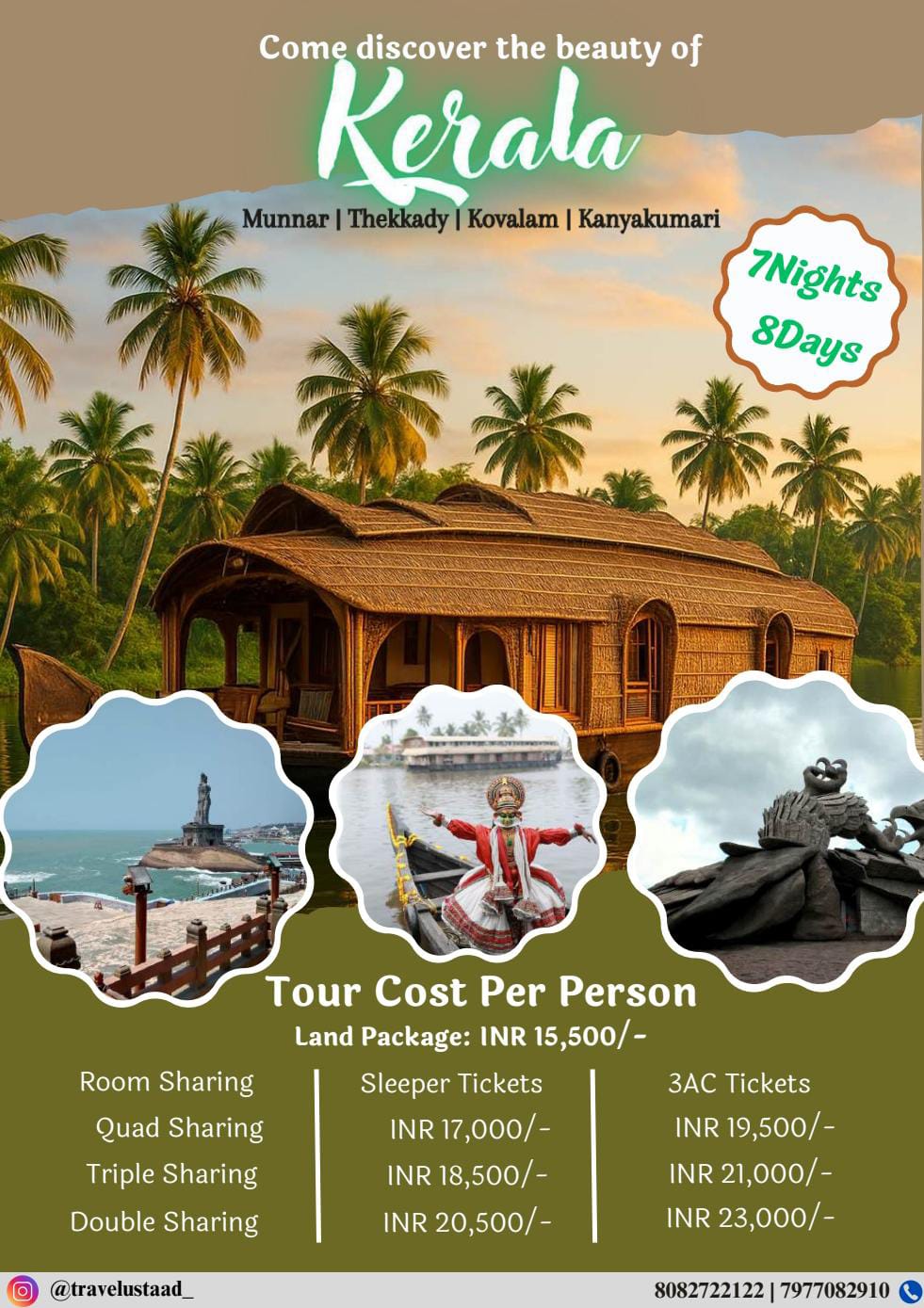 Kerala with Kanyakumari